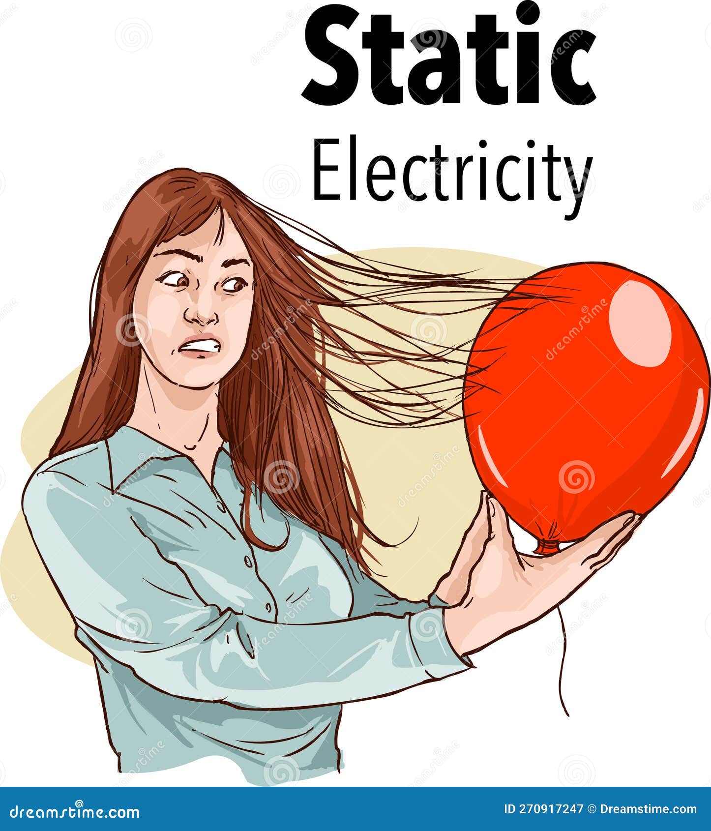 Exploring the Nature of Static Electricity Vector Illustration Stock
