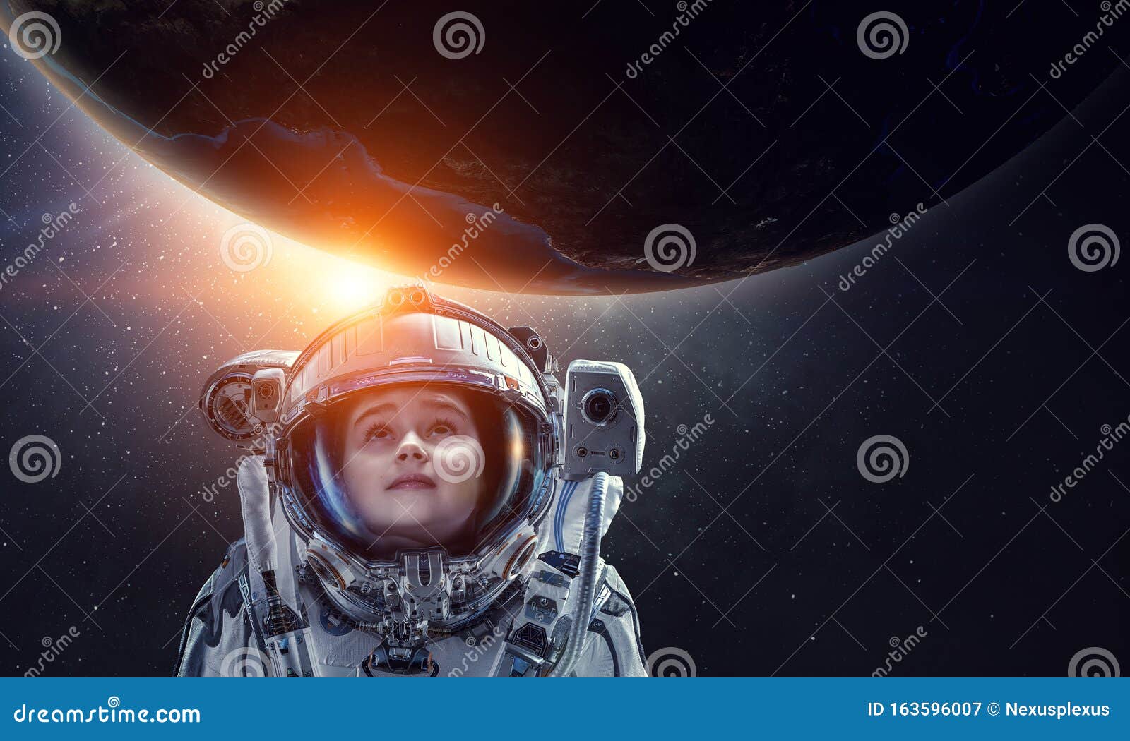 Exploring Outer Space. Mixed Media Stock Image - Image of spaceman ...