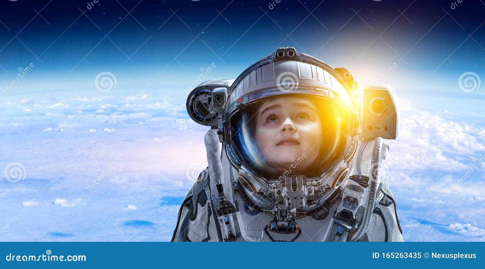 Exploring Outer Space. Mixed Media Stock Image - Image of background ...