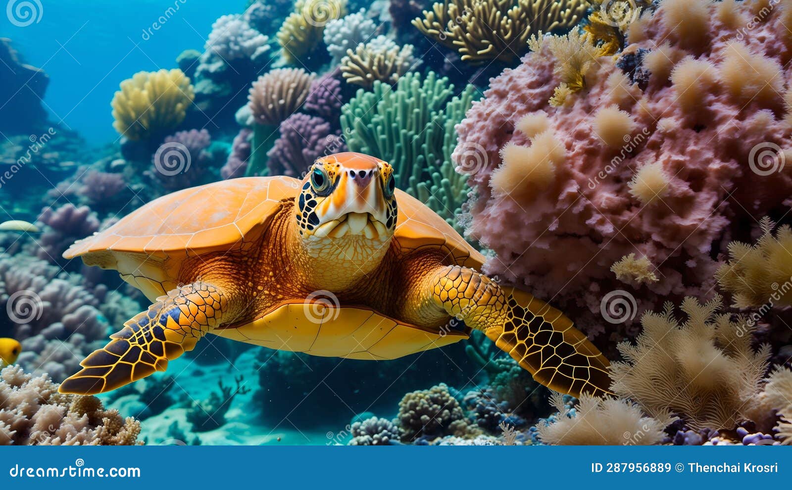 Exploring the Vibrant Underwater World with Turtles, Colorful Fish, and ...