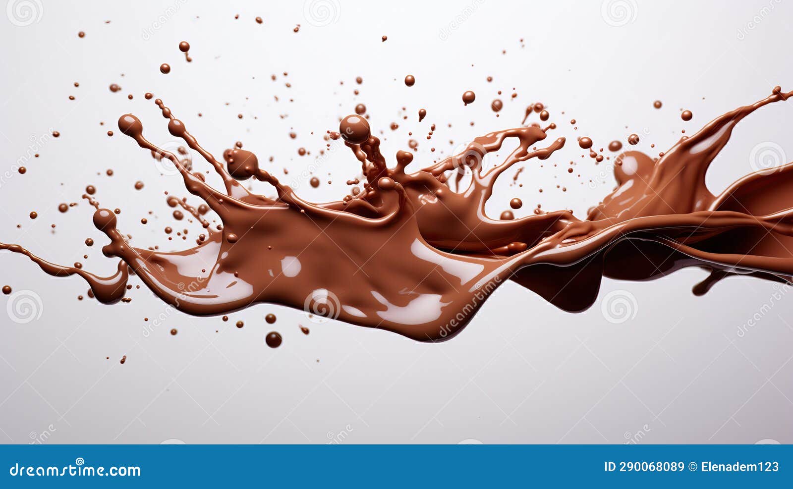 Explosion of Boiled Condensed Milk on a White Background Stock