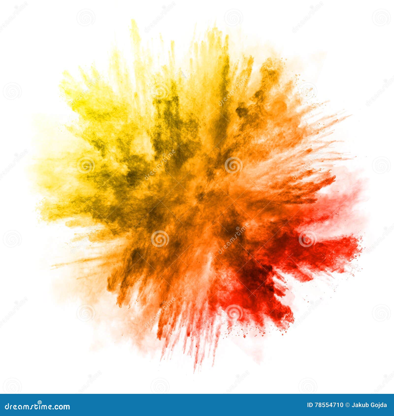 Explosion of Colored Powder on White Background Stock Photo Image of