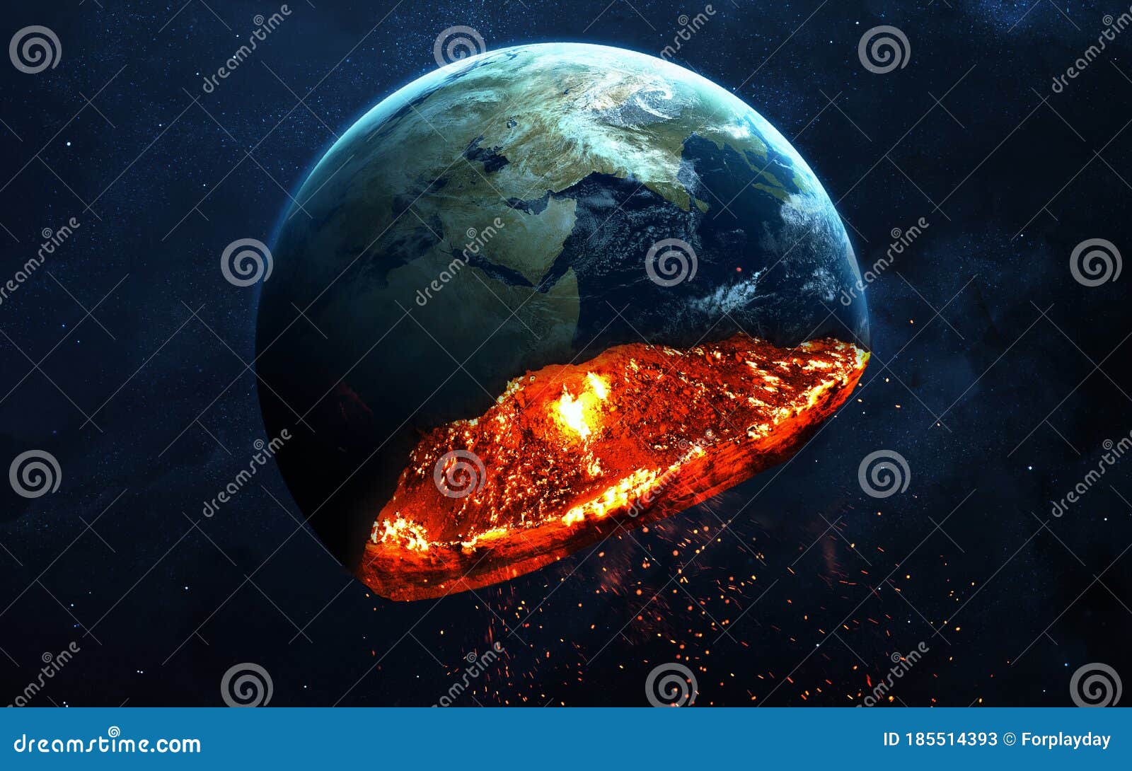 Explosion Of Earth Planet Royalty Free Illustration Cartoondealer Com