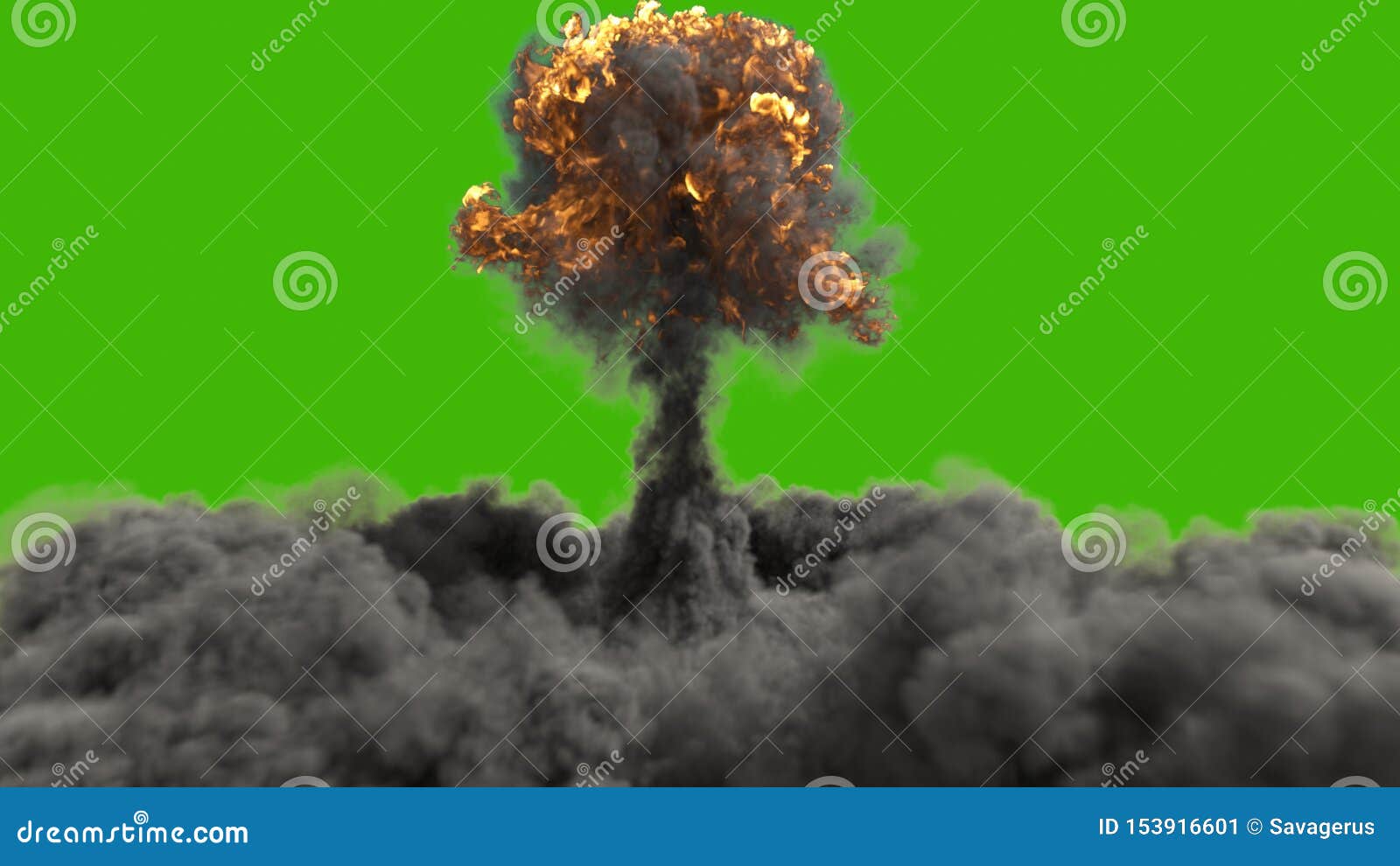 The Explosion of a Nuclear Bomb. Realistic 3D of Atomic Bomb Explosion