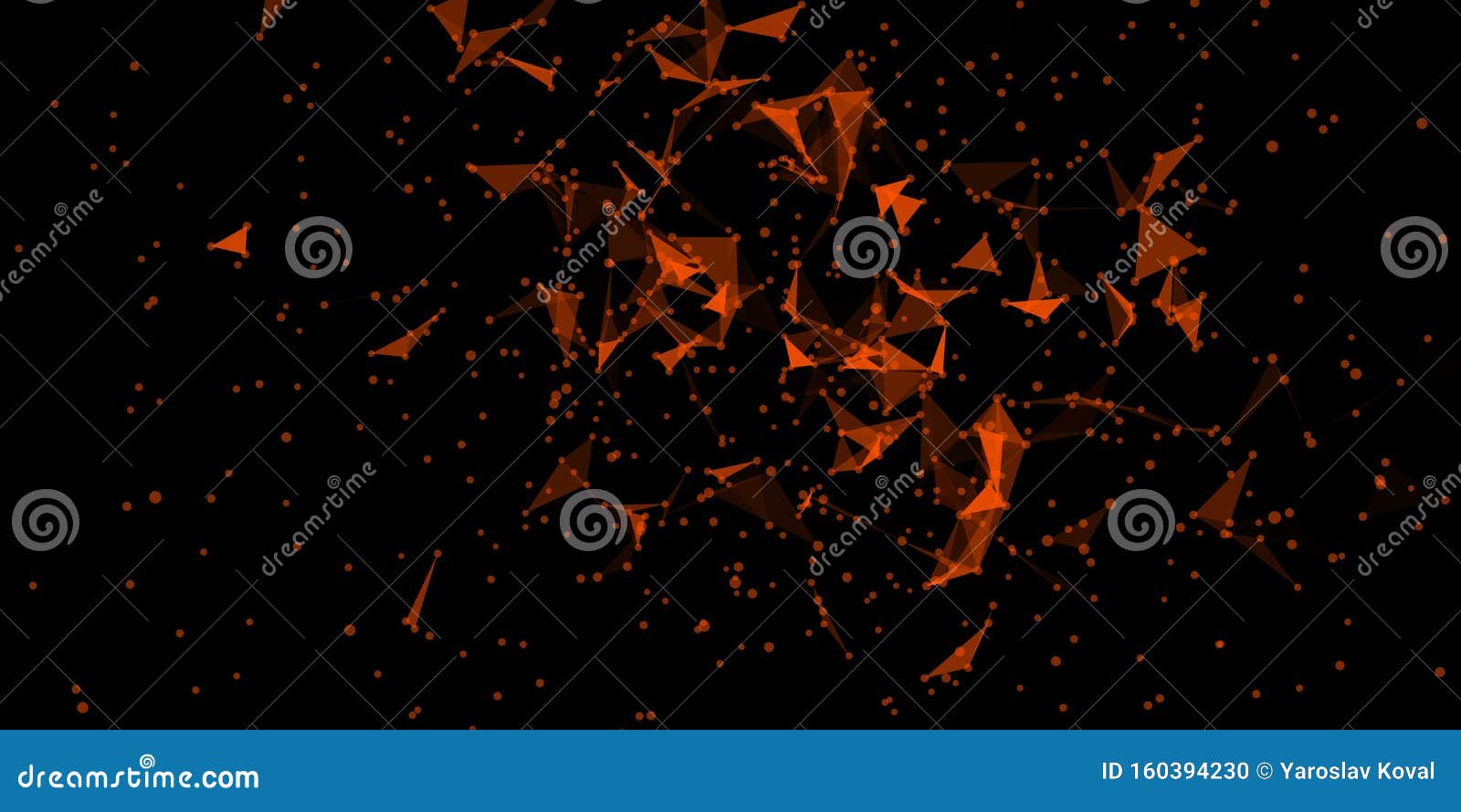 Explosion Triangles Data Stream Cloud Chaos Design Stock Illustration ...