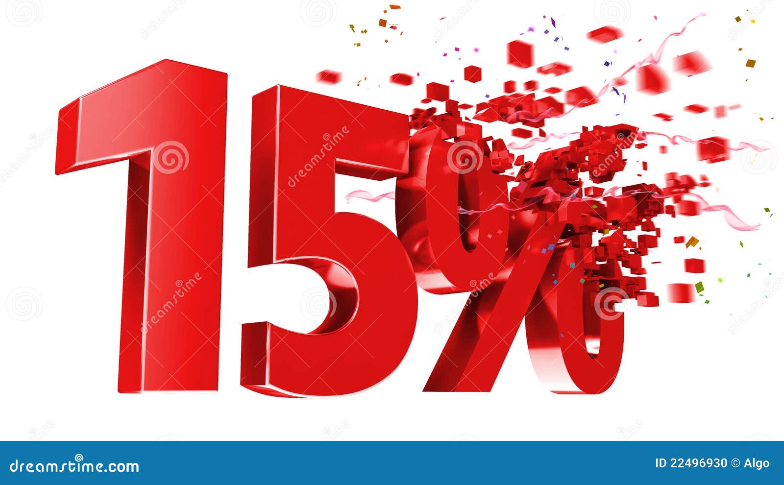 Explosive 15 Percent Off on White Background Stock Illustration -  Illustration of explosion, rebate: 22496930