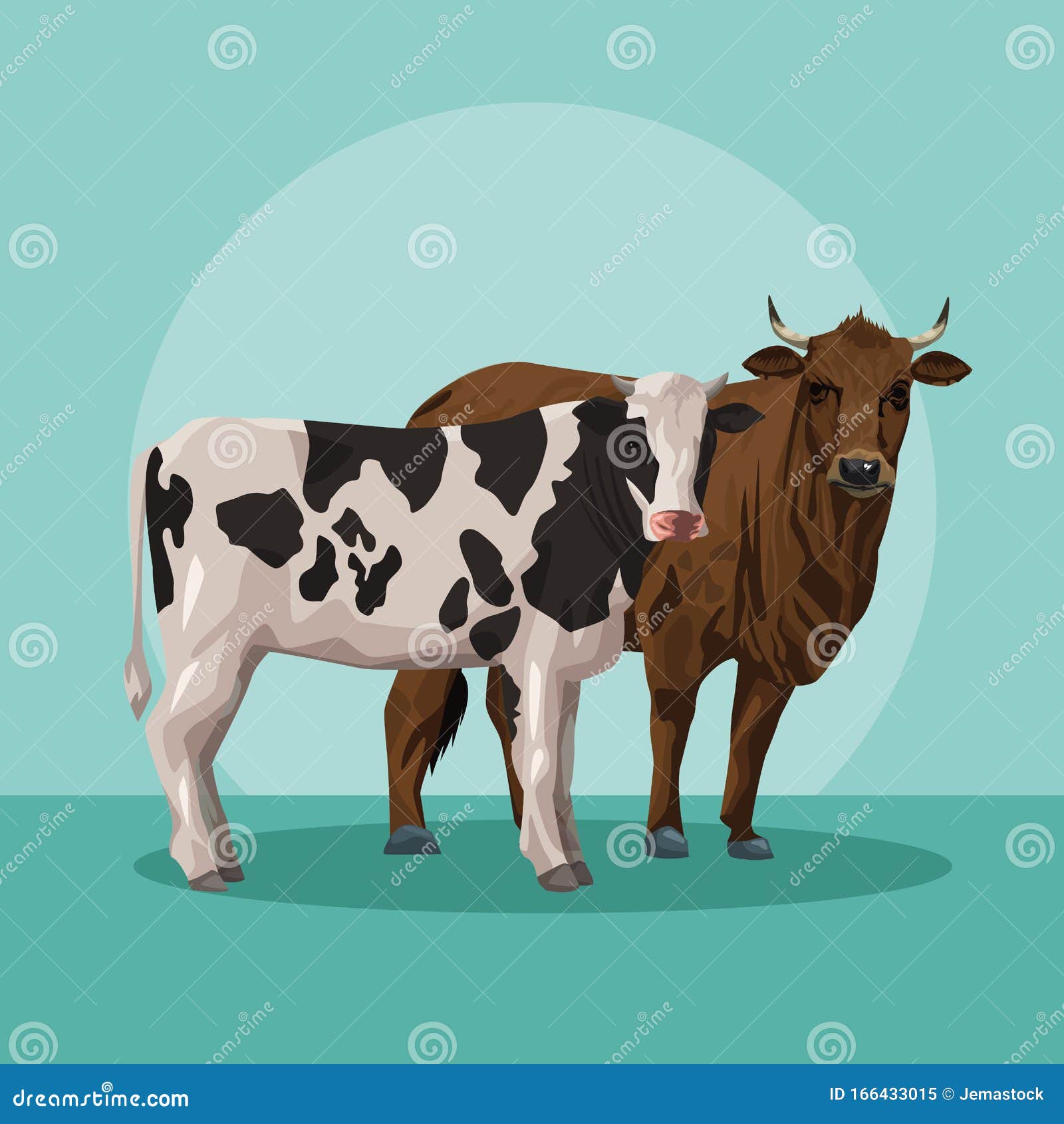 chatarra envidia Tienda Explotación De Animales De Las Toras Y Las Vacas Ilustración del Vector -  Ilustración de animales, arte: 166433015