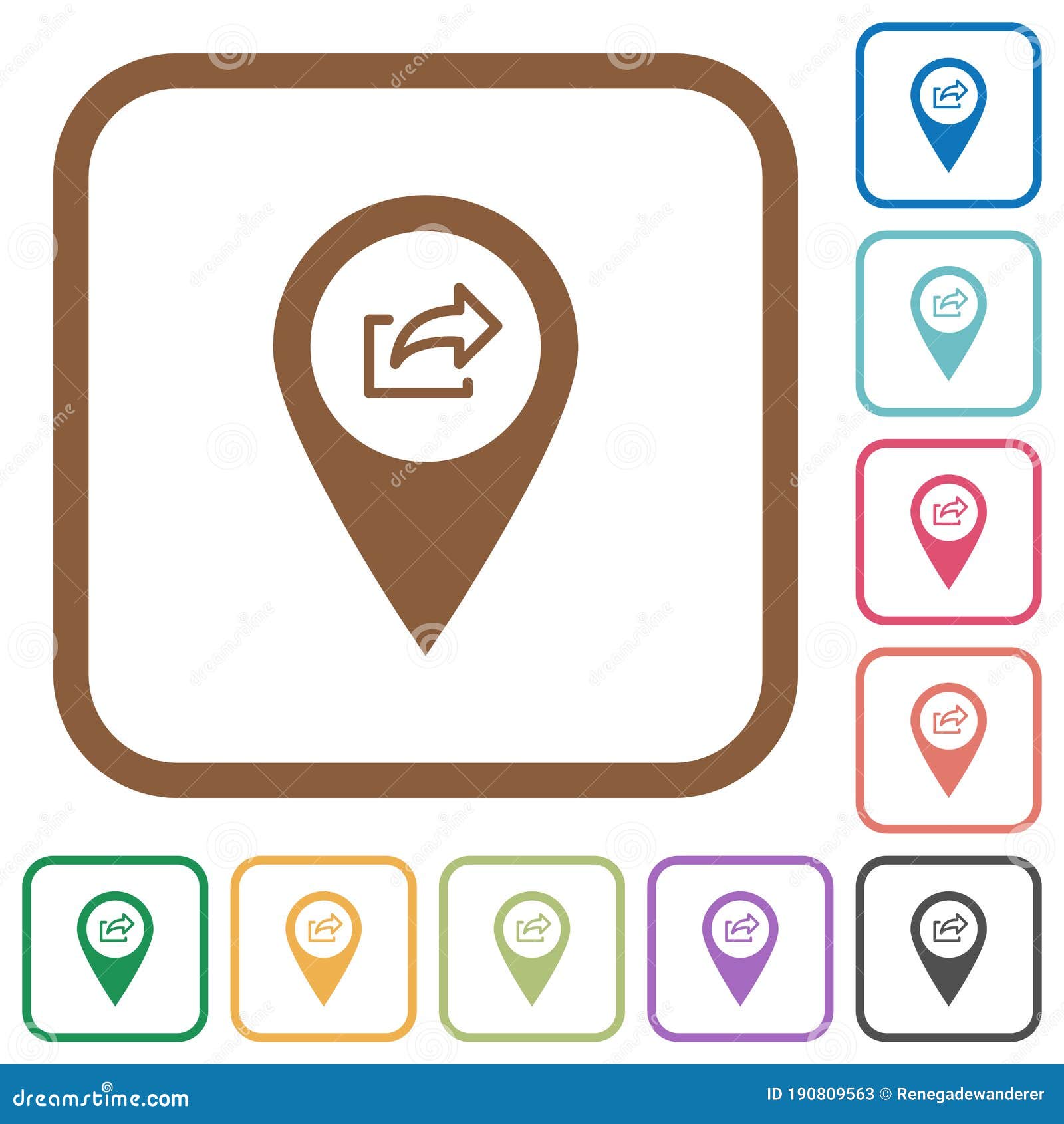 Export GPS Map Location Simple Icons Stock Vector - Illustration of  template, frames: 190809563