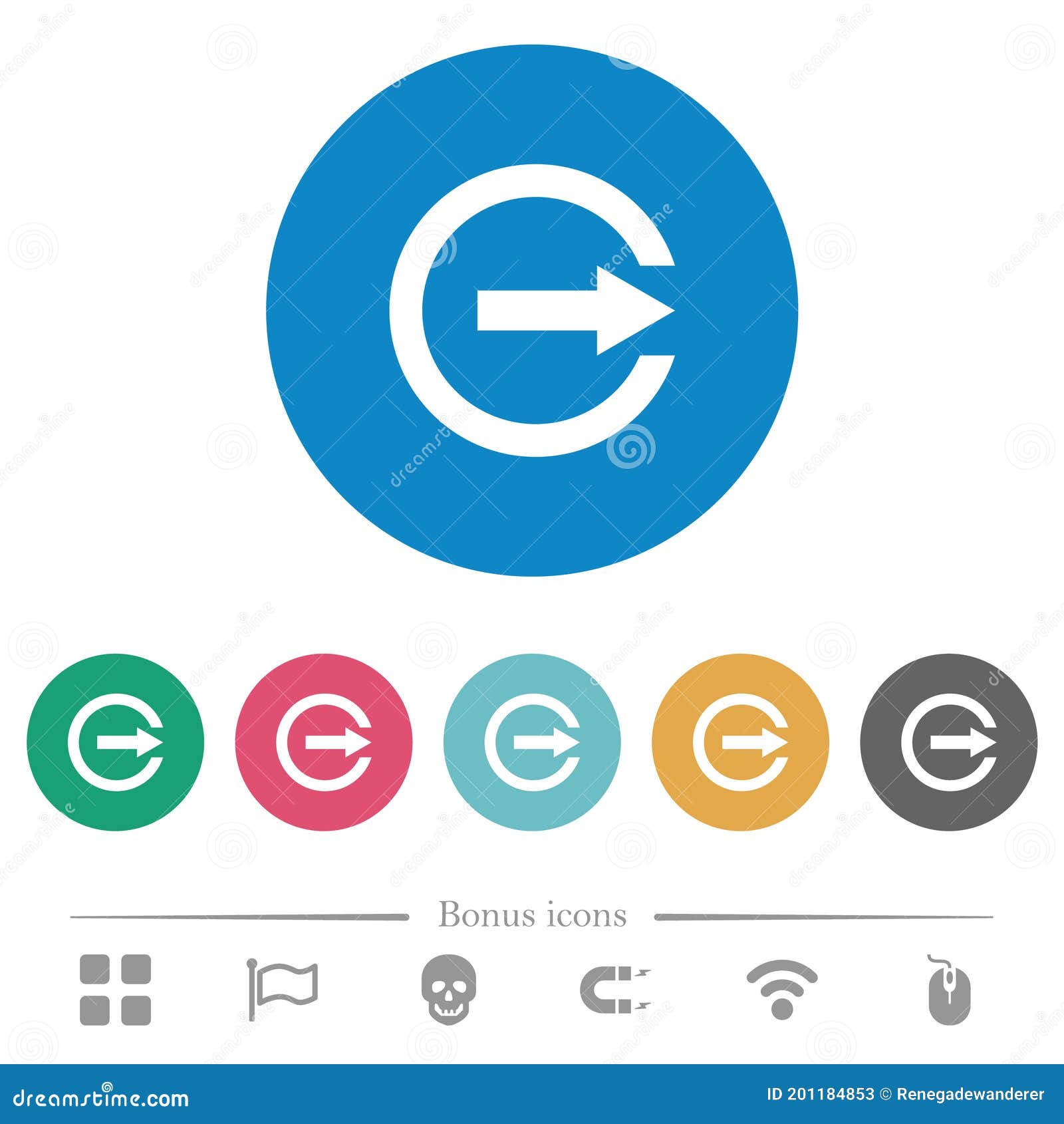 export with inner arrow flat round icons