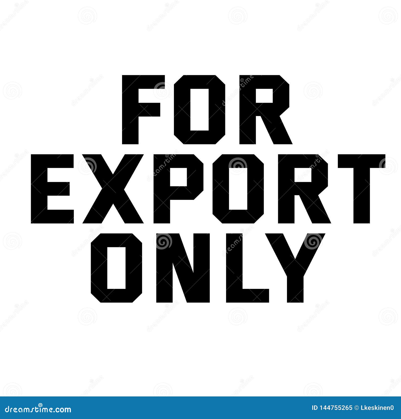 FOR EXPORT ONLY Stamp On White Stock Vector Illustration of symbol