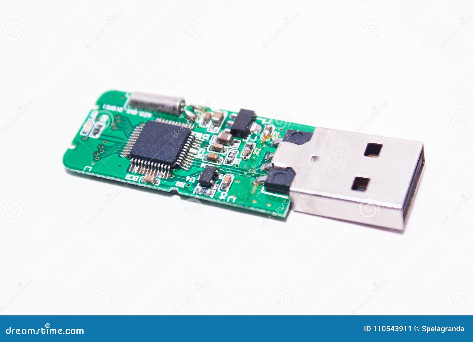 Exposed Circuit of a USB Key Stock Image Image of digital, gold