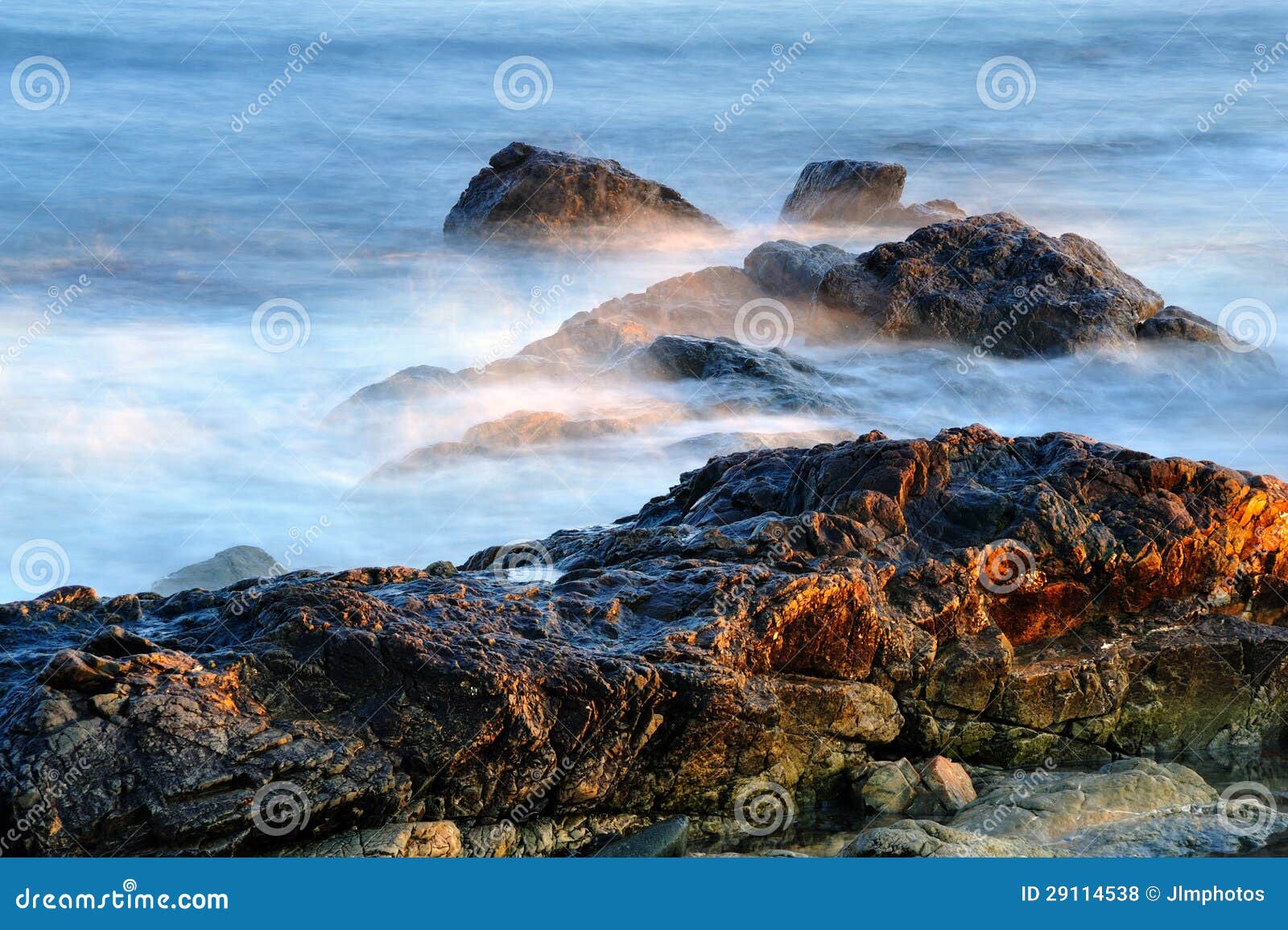 Exposed Rocks at Low Tide on the Maine Coast Stock Photo Image of