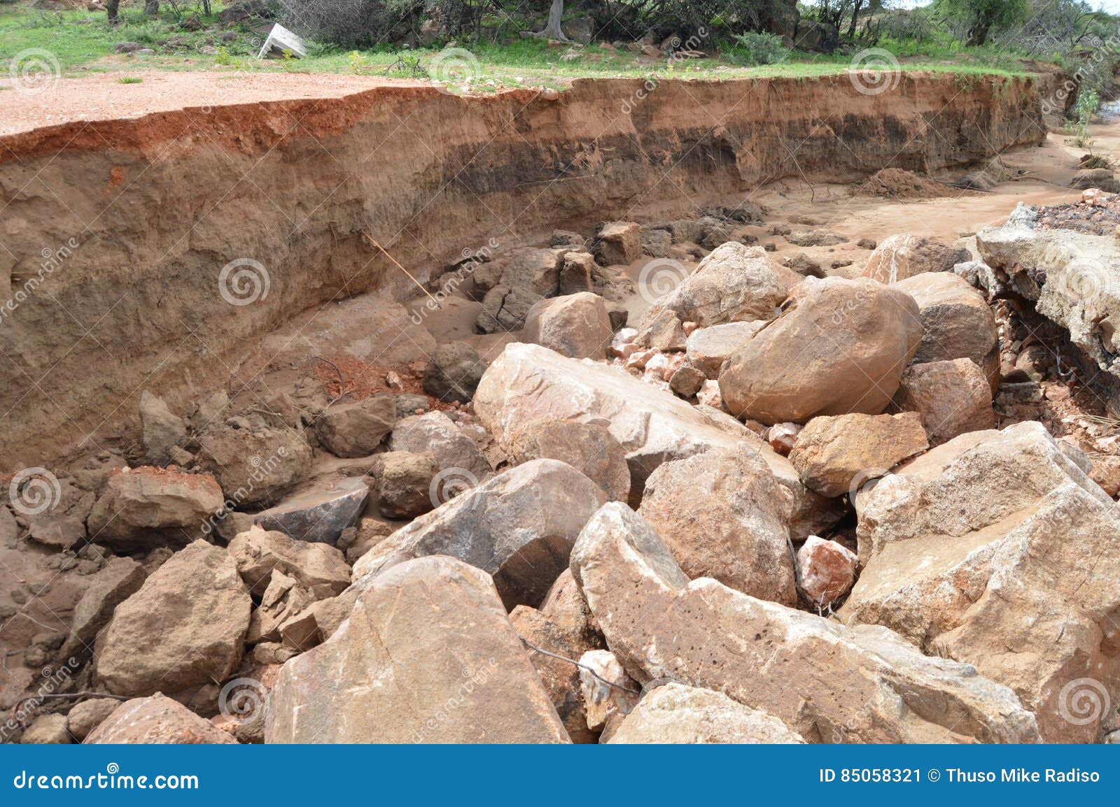 Exposed Soil Layers in a River Stock Image Image of erosion