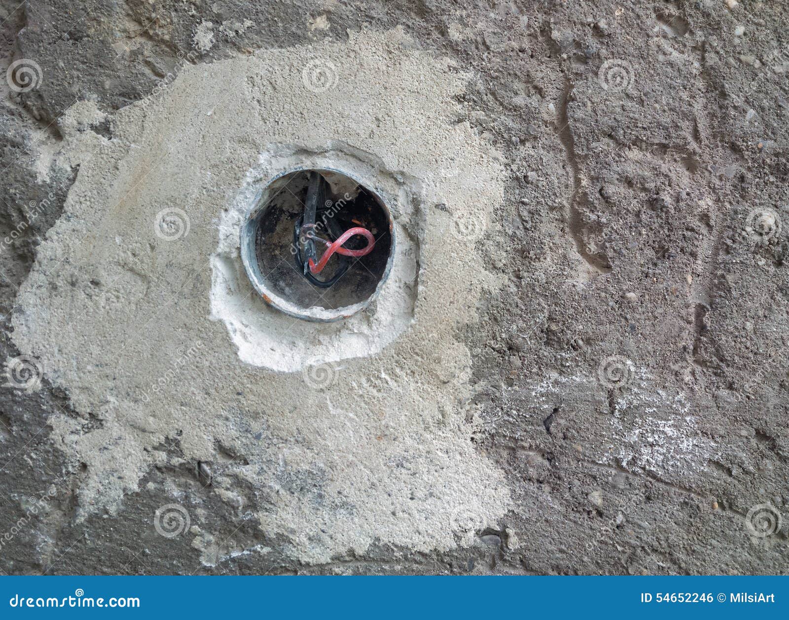 Exposed Wires in Electrical Outlet Stock Photo Image of repairing