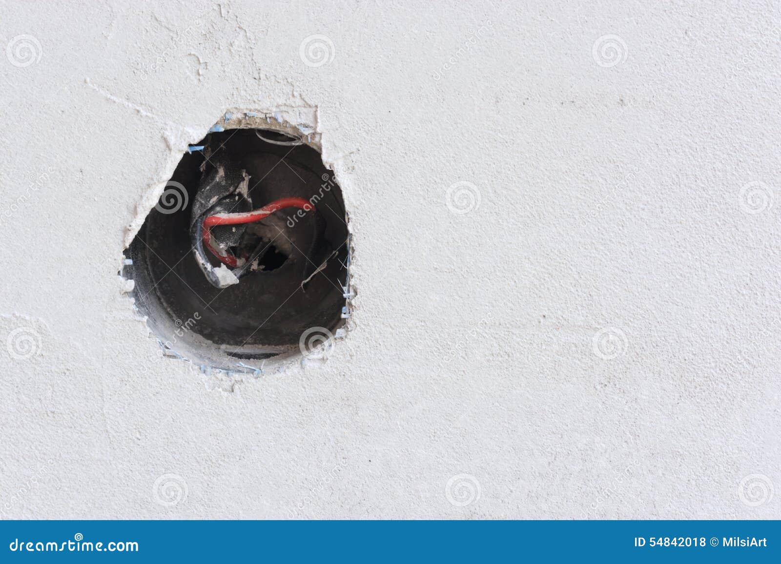 Exposed Wires in Electrical Outlet Stock Photo Image of exposed