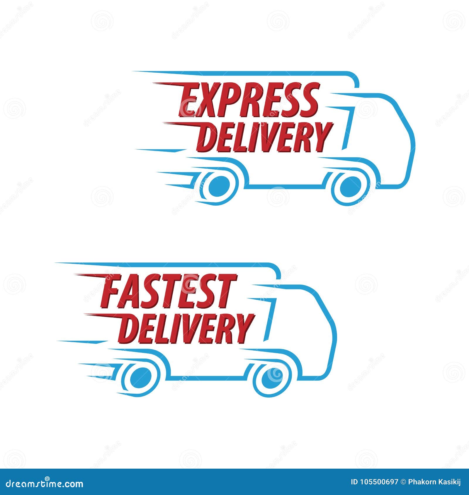 Express Delivery, Fastest Delivery Vector ICon Set. Stock Illustration ...