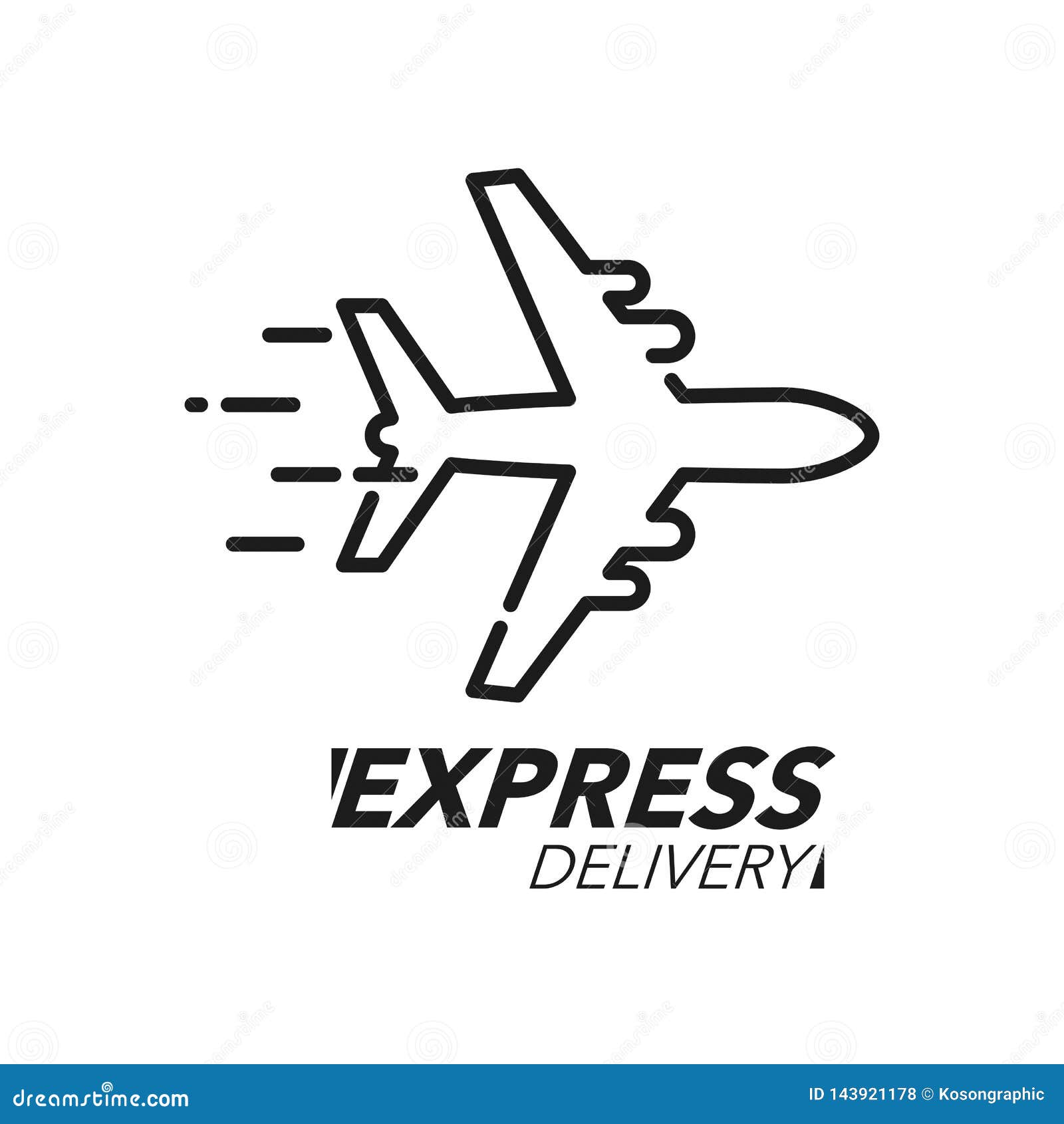 Express Delivery Icon Concept. Plane Speed Icon for Service, Order ...