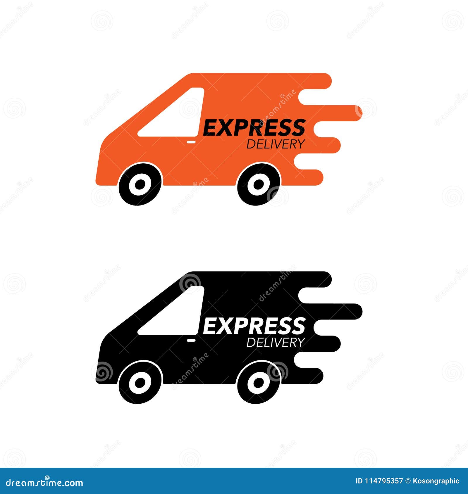 Express Delivery Icon Concept. Van Service, Order, Worldwide, Fa Stock  Vector - Illustration of carry, call: 114795357