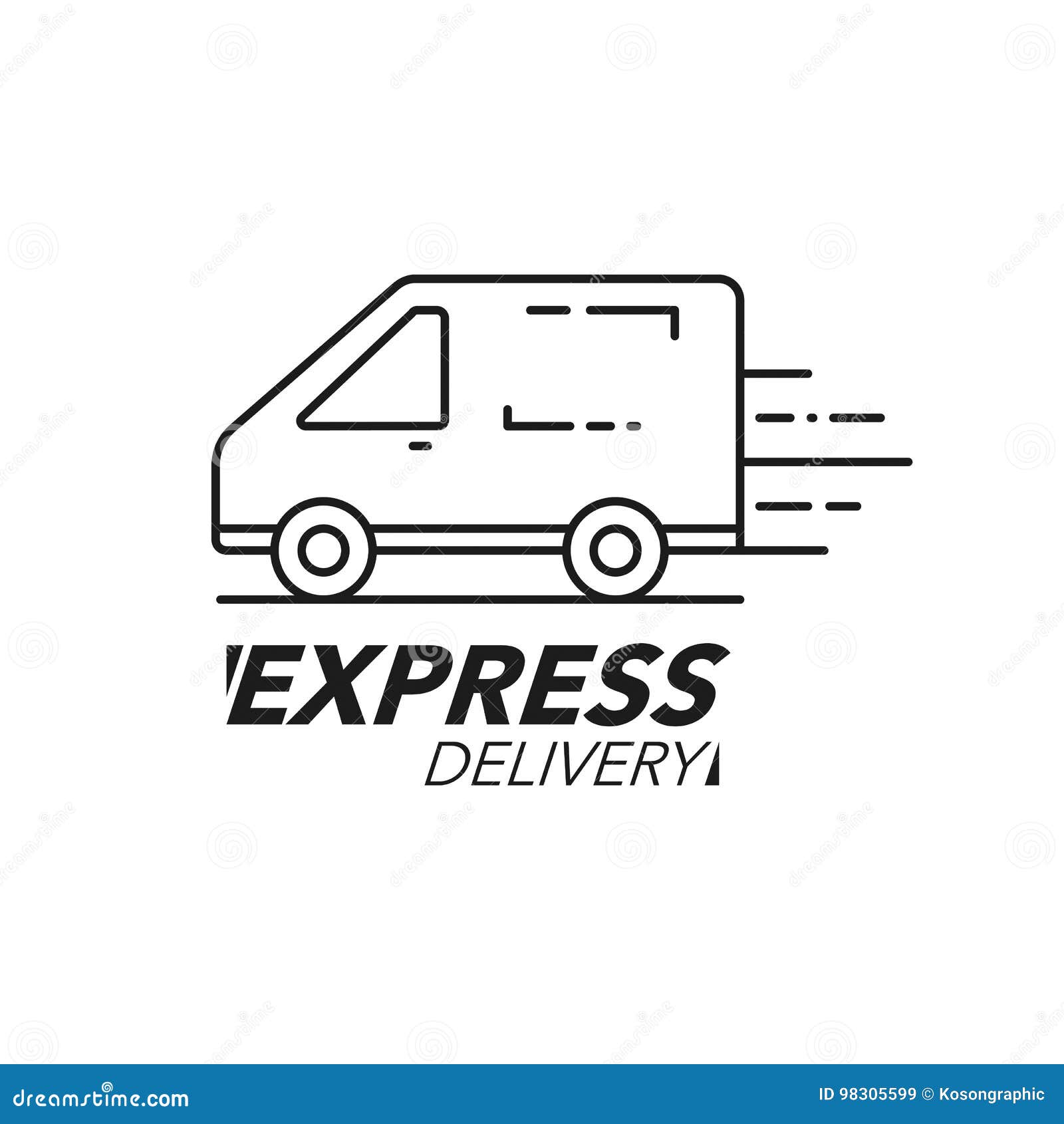 express delivery icon concept. van service, order, worldwide shipping.