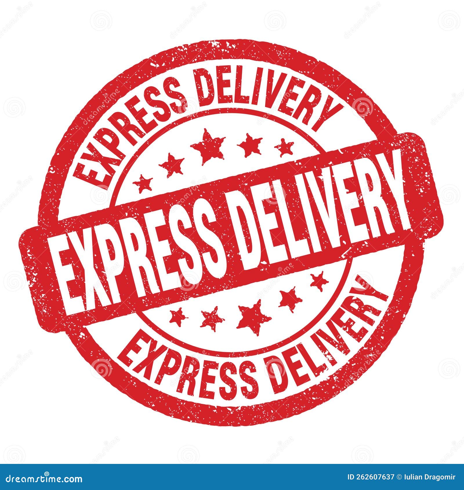 EXPRESS DELIVERY Text Written on Red Round Stamp Sign Stock ...