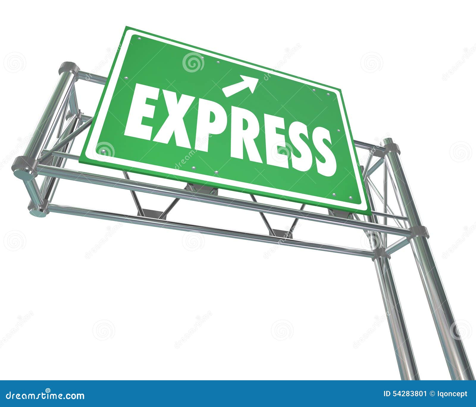 express fast speedy service traffic travel freeway green road si