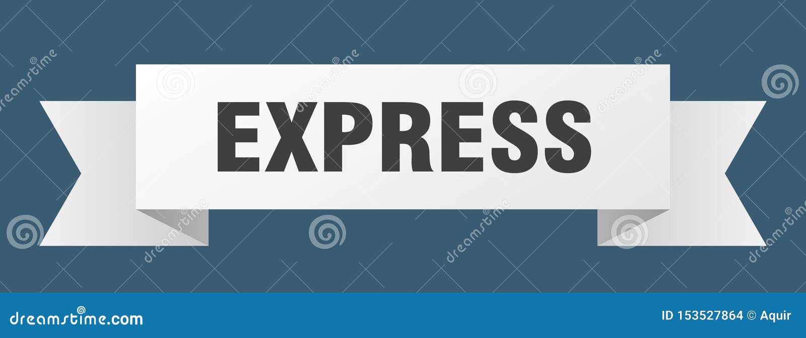 Express ribbon. stock vector. Illustration of seal, express 153527864