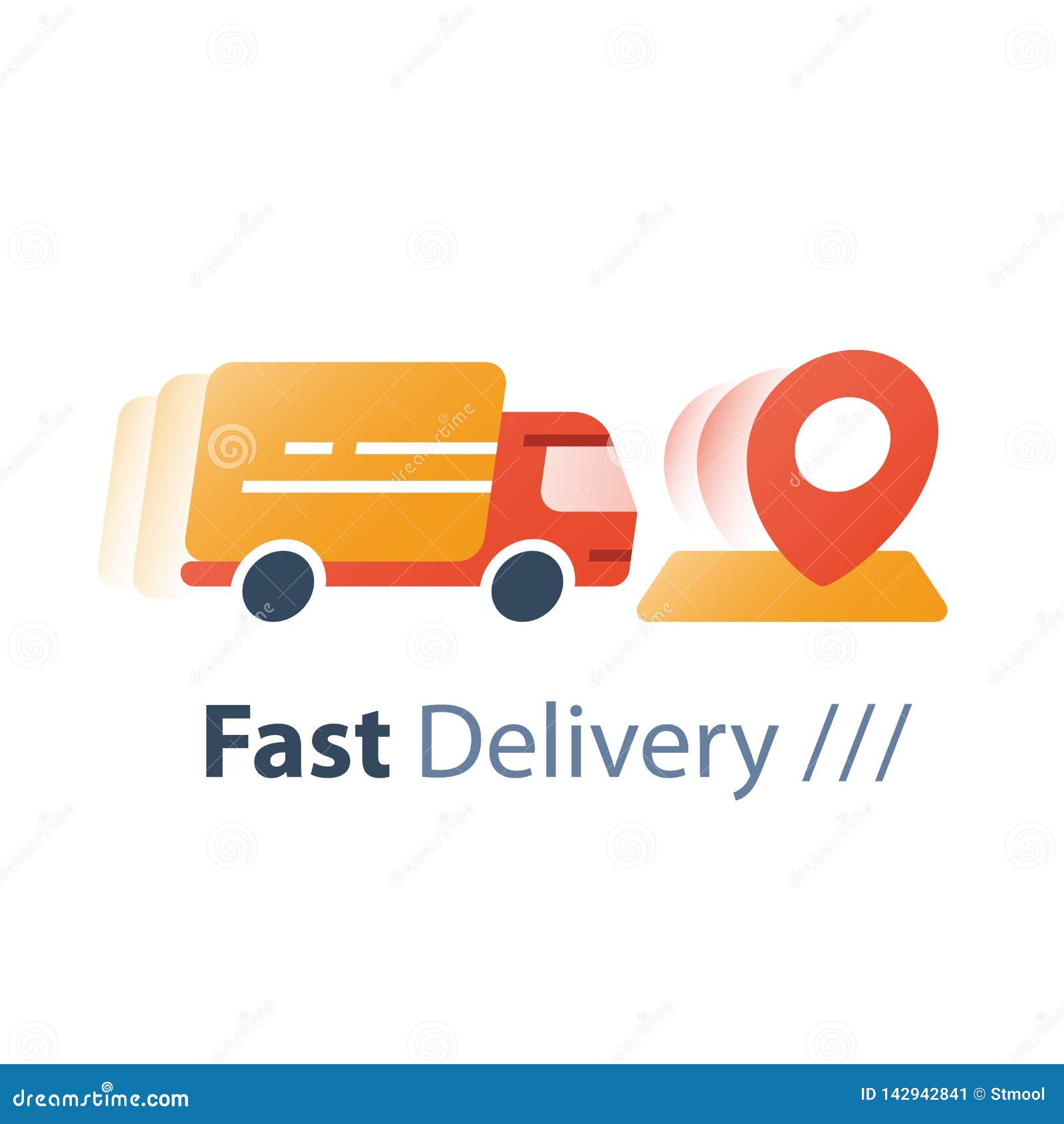 Express Shipping Order, Truck in Motion, Delivery Services, Fast ...