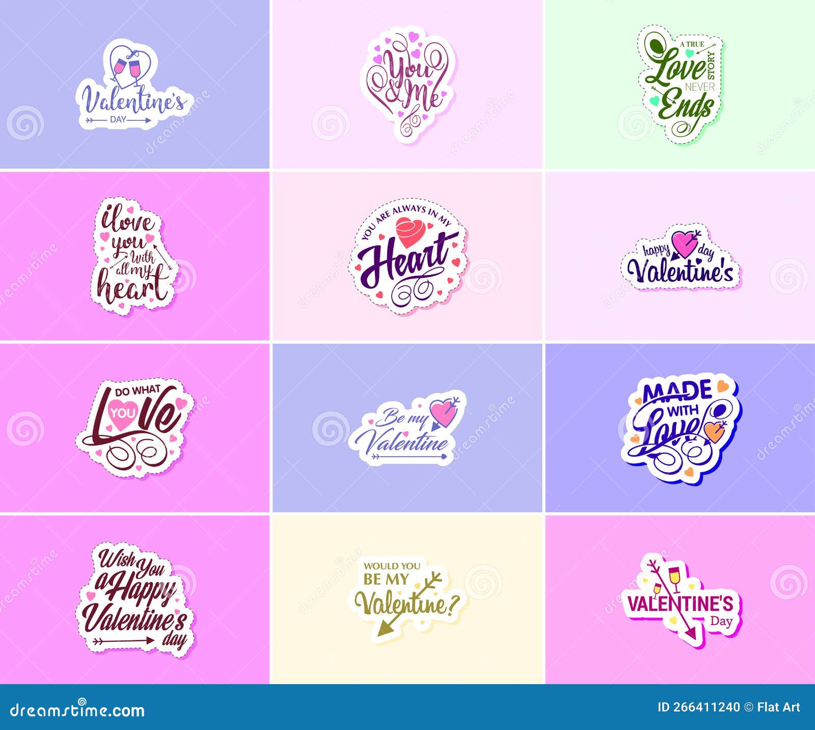 Express Your Love with Valentine S Day Typography and Graphics Stickers