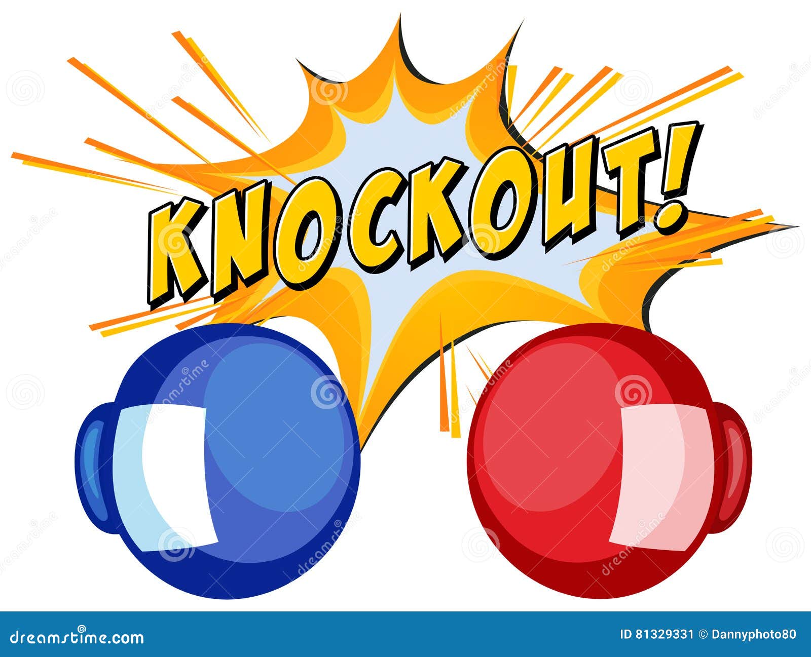 Download Expression Knockout With Two Boxing Gloves Stock Vector ...