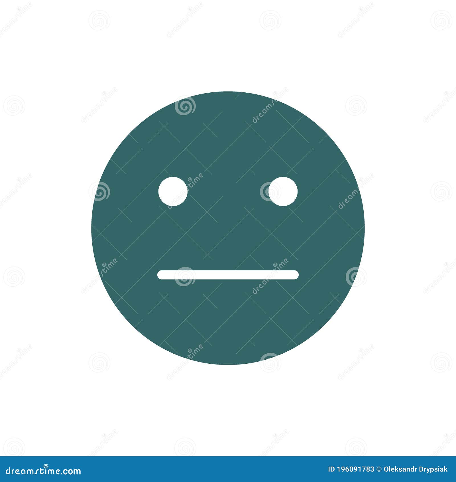 Expressionless Emoji Vector Icon On White Background. Flat Vector ...