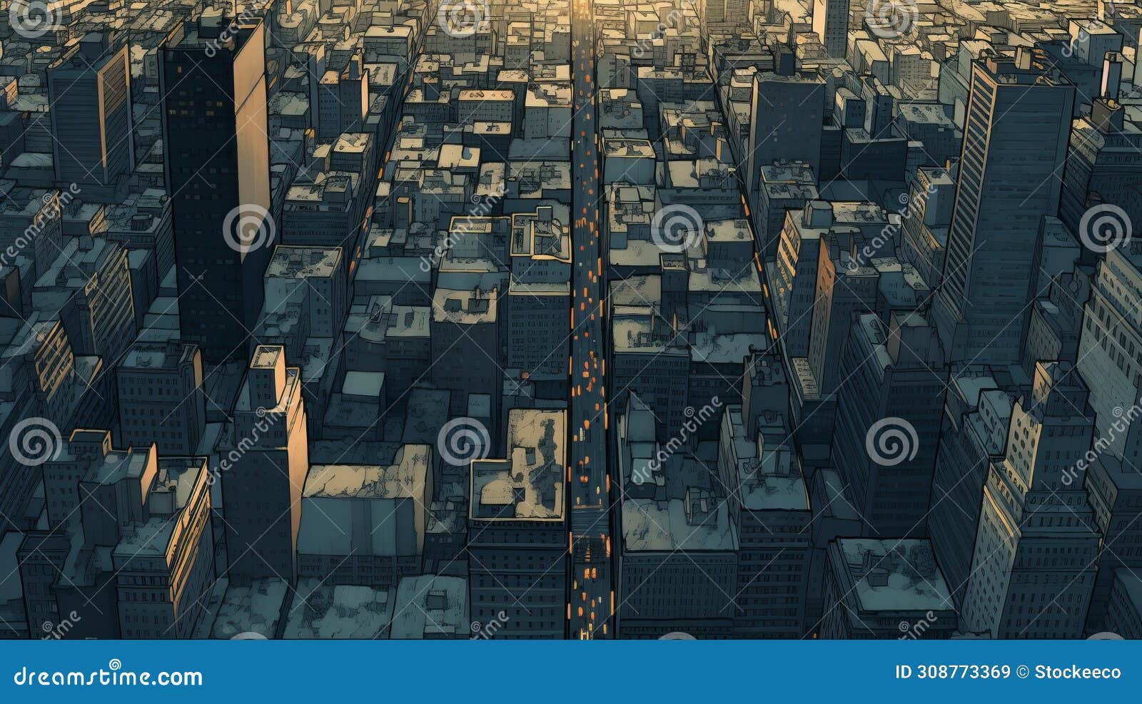 expressive comic panels: vibrant cityscape in 8k resolution