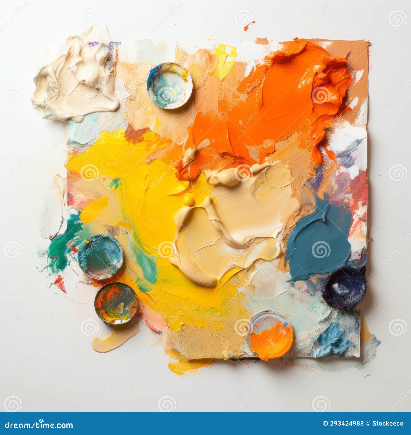 expressive faces in sculptural impasto: a bold palette on a white background