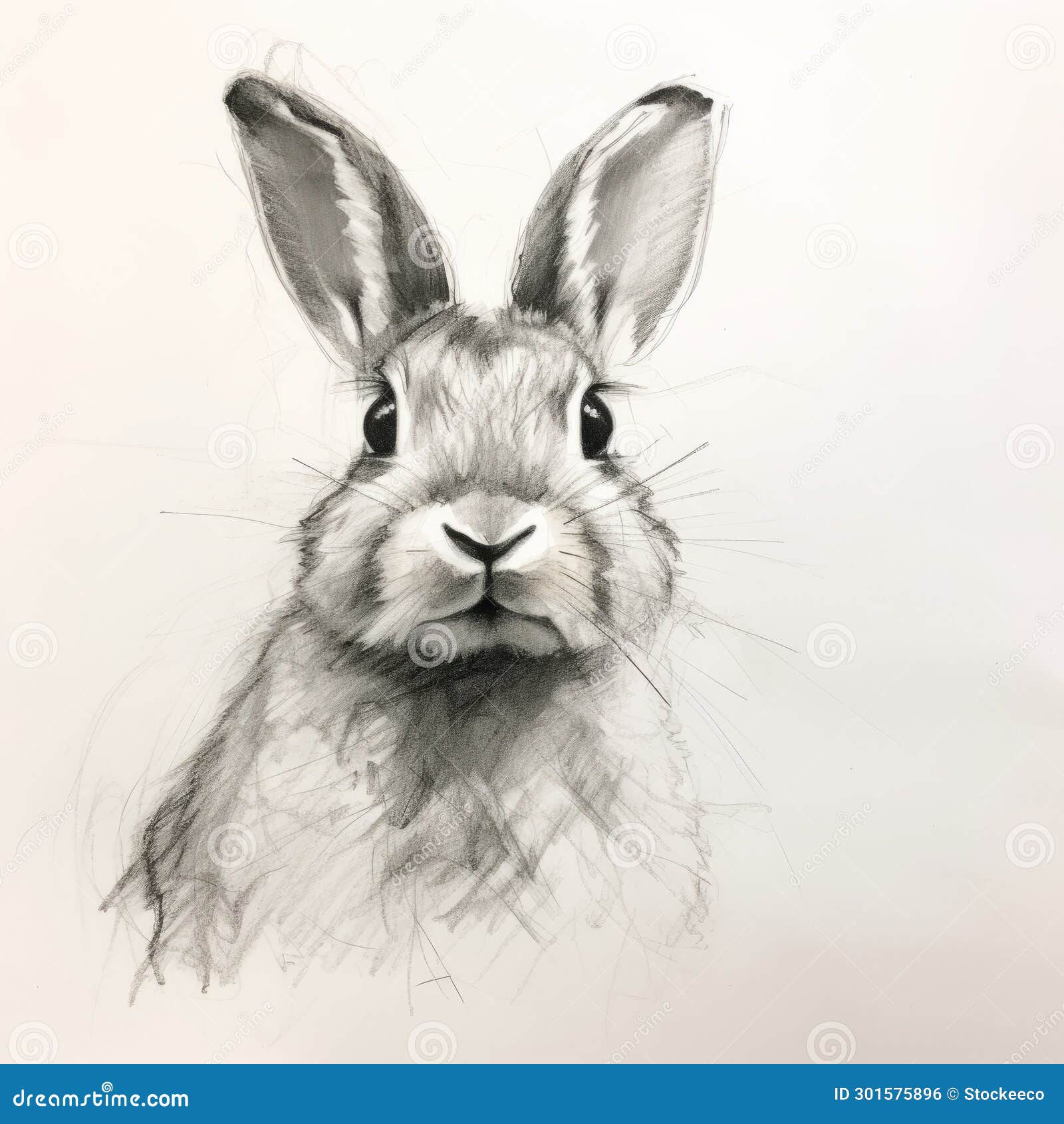 Bunny Rabbit Polychromos Pencil Drawing by David L. Brown - Etsy