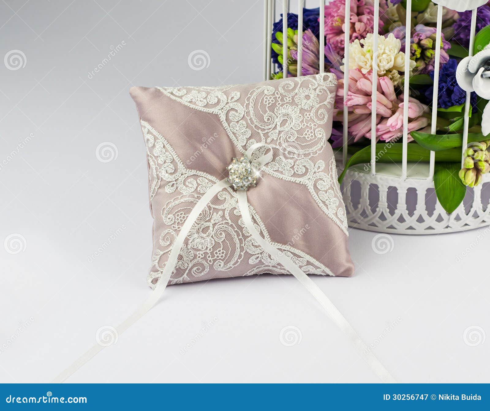 Beautiful Pillow for Wedding Rings Stock Image Image of elegance