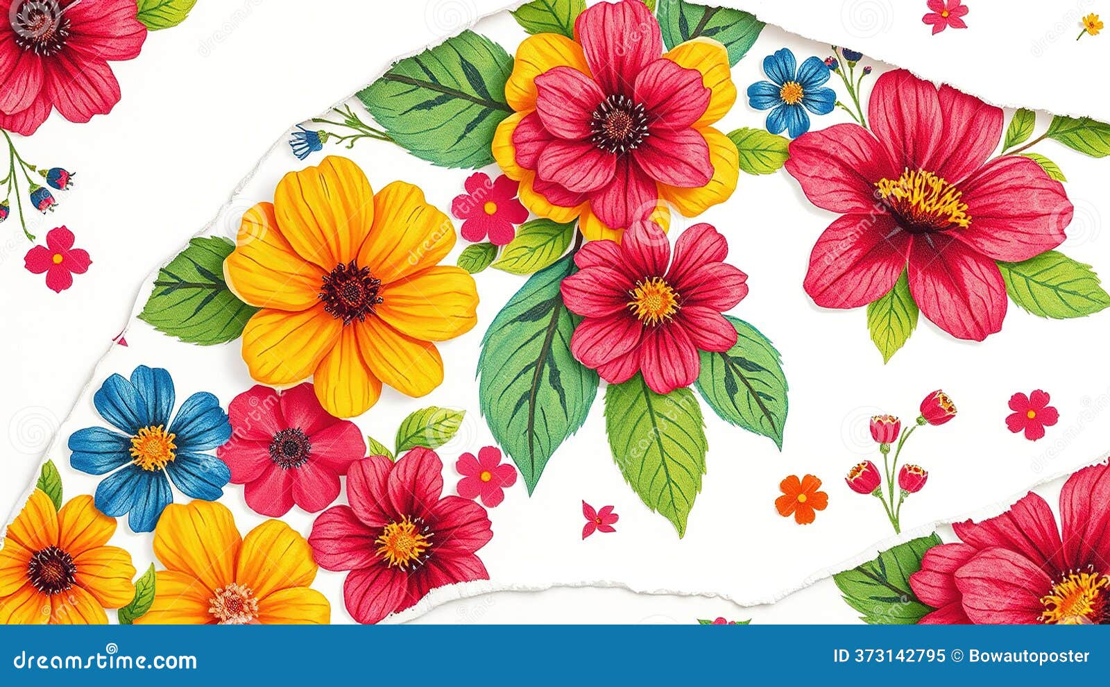 Vintage Floral Paper with Ripped Edges a Stunning Vintage Floral Paper with Ripped Edges a Stunning