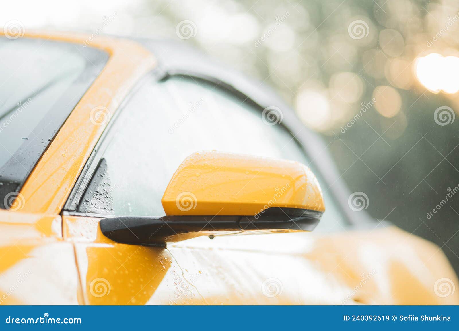 Extérieur Rétroviseur Miroir De Voiture Lavage Extérieur. Image