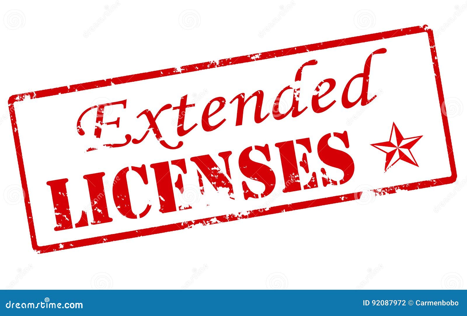 Extended licenses stock illustration. Illustration of licenses 92087972