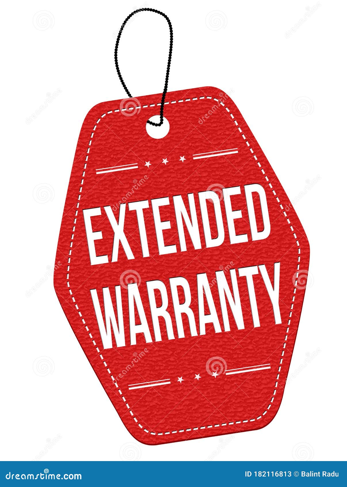 EXTENDED WARRANTY Stamp With Red Text On White Cartoon Vector