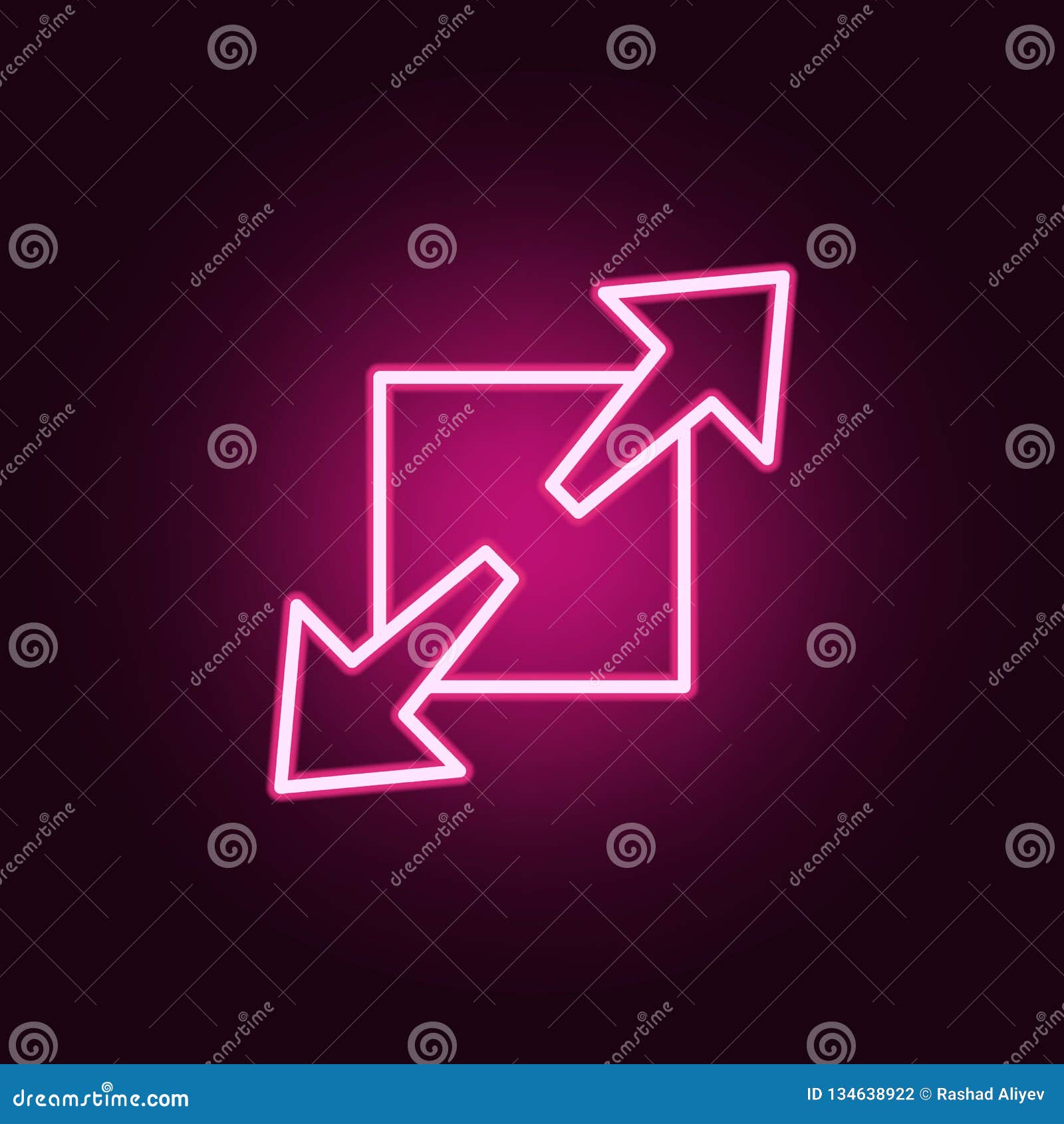 Extension Sign Icon. Elements of  in Neon Style Icons Stock