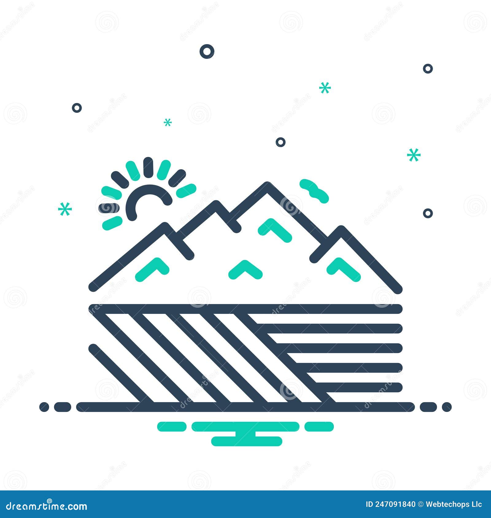 Mix Icon for Extensive, Valley and Canyon Stock Vector - Illustration ...