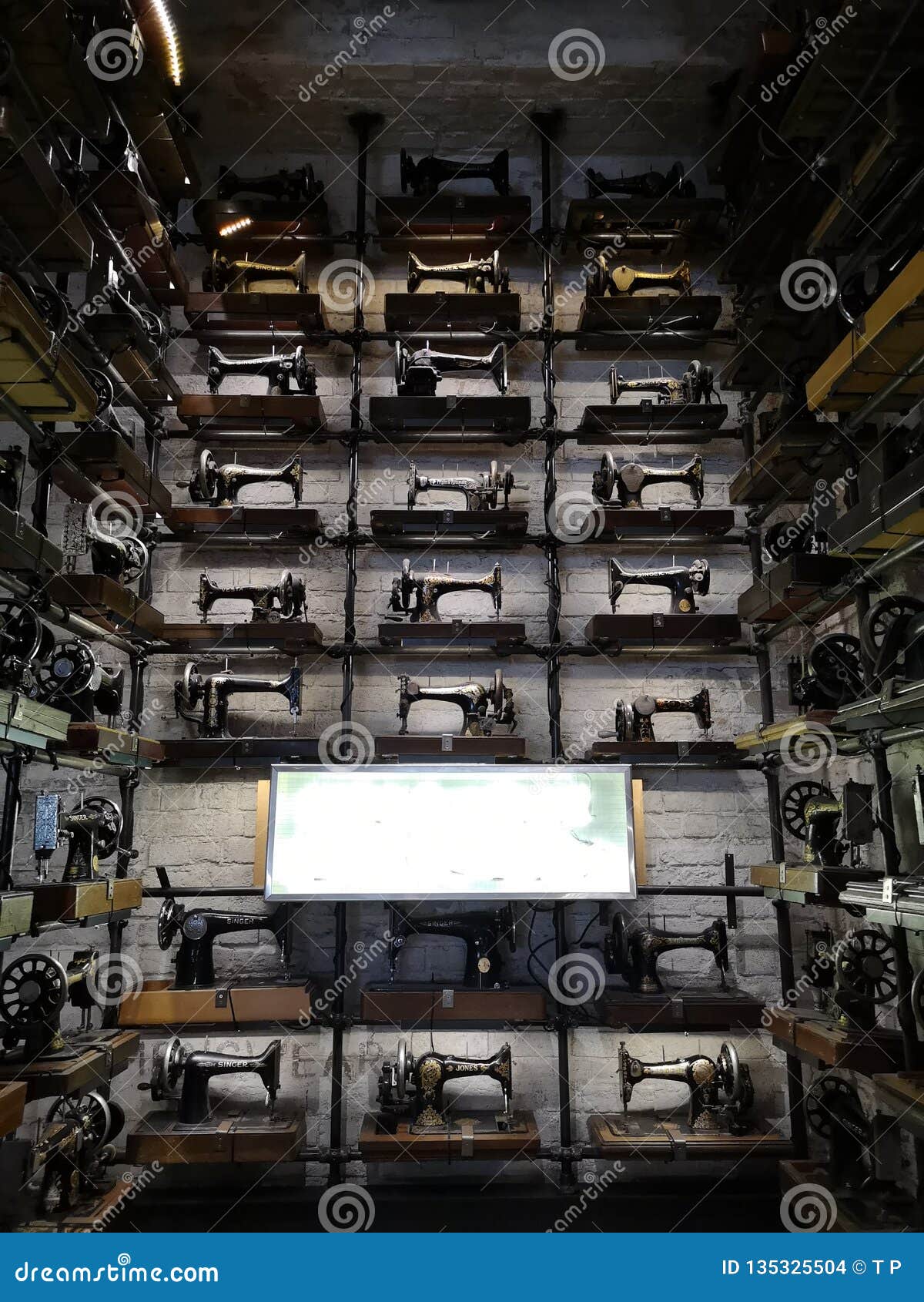 An Extensive Set of Sewing Machines Editorial Stock Image Image of