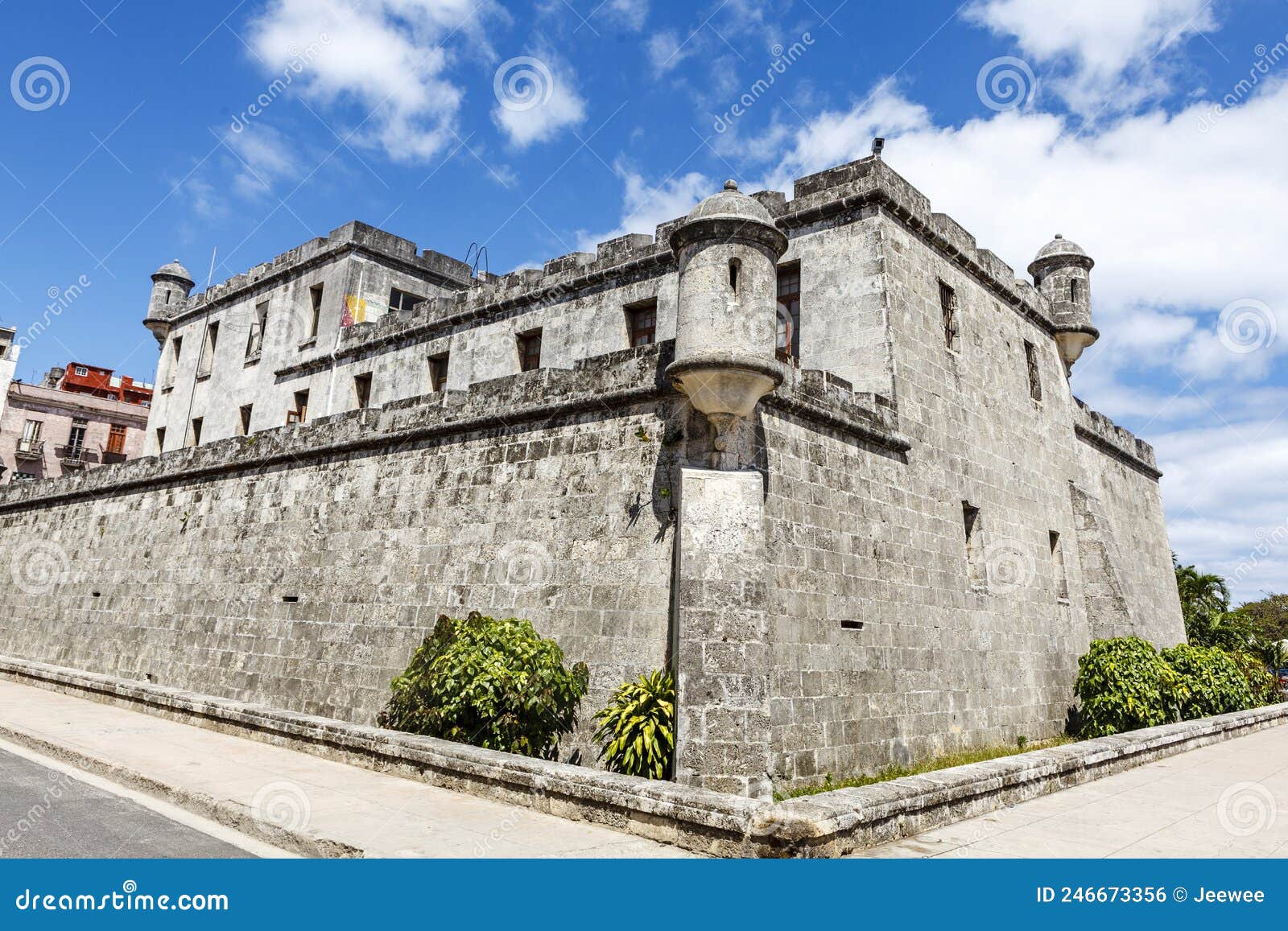 exterior of the castillo de la real fuerza fortress museum in havana, cuba, caribbean
