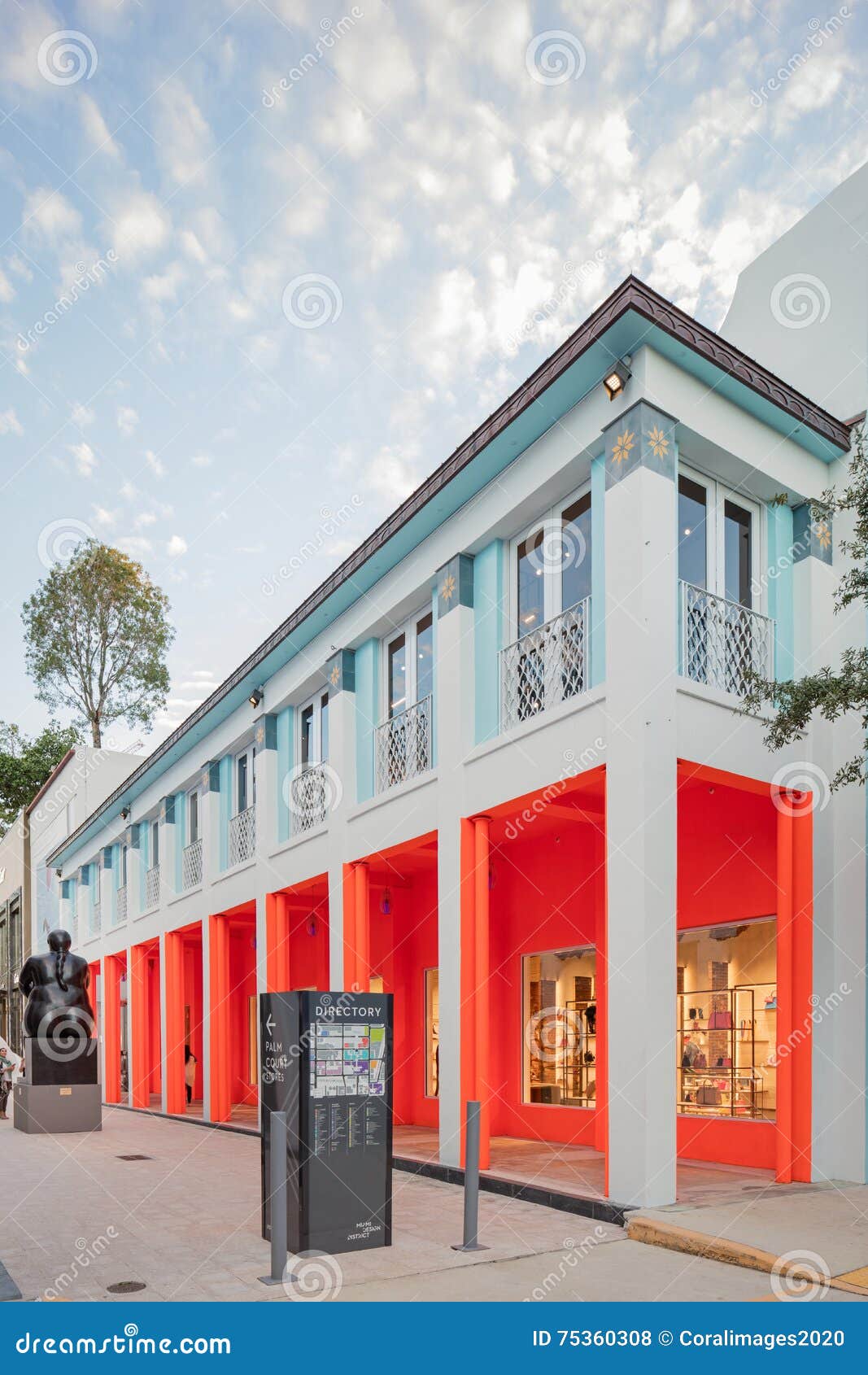 Exterior of Fendi Shop in Midtown Miami Editorial Stock Photo