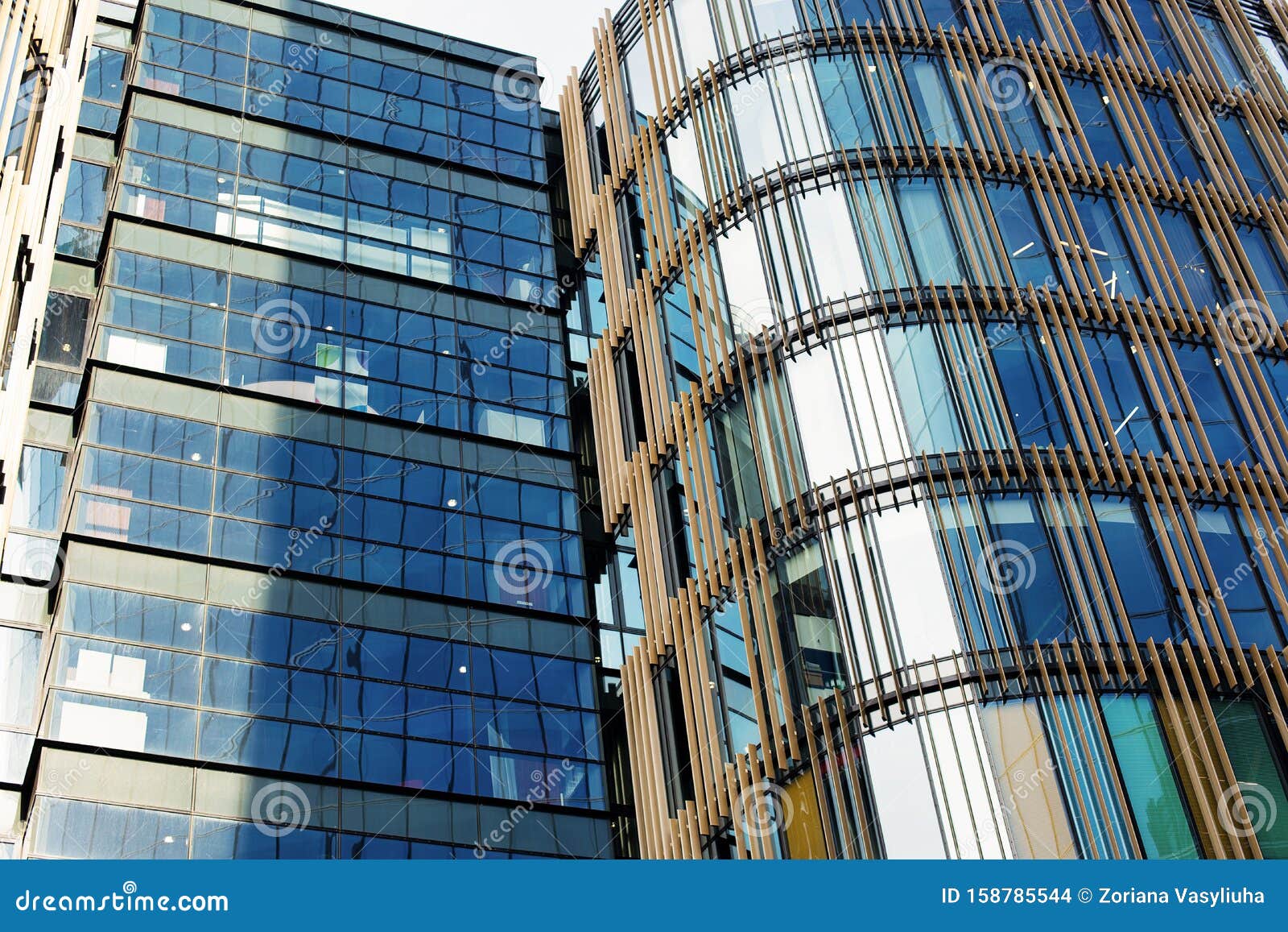 Exterior Of A Modern Office Buildings With New Design. Stock Photo - Image  Of Enterprise, Downtown: 158785544