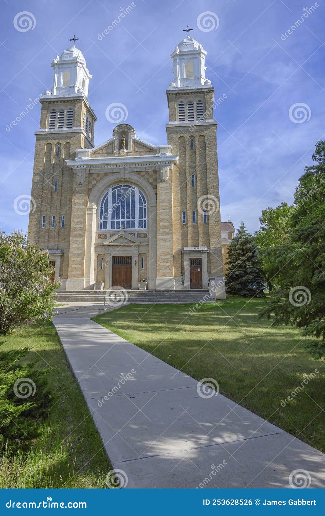 Our Lady of Assumption Cathedral in Gravelbourg Stock Photo - Image of ...