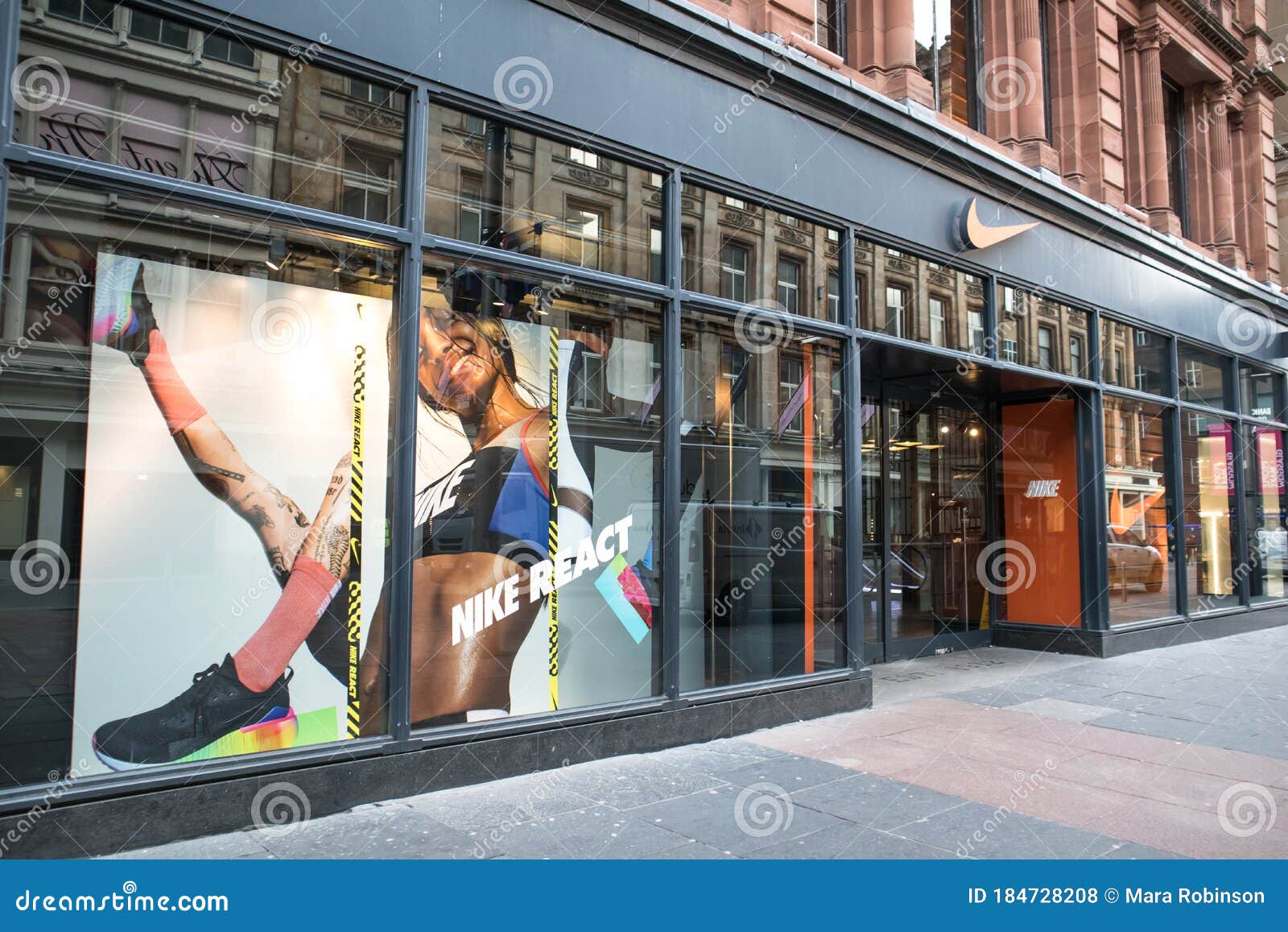 Dolor Cuidar Anual Exterior of Nike Sports Clothing Shop Showing Window Display, Entrance,  Logo and Branding Editorial Stock Photo - Image of luxury, display:  184728208