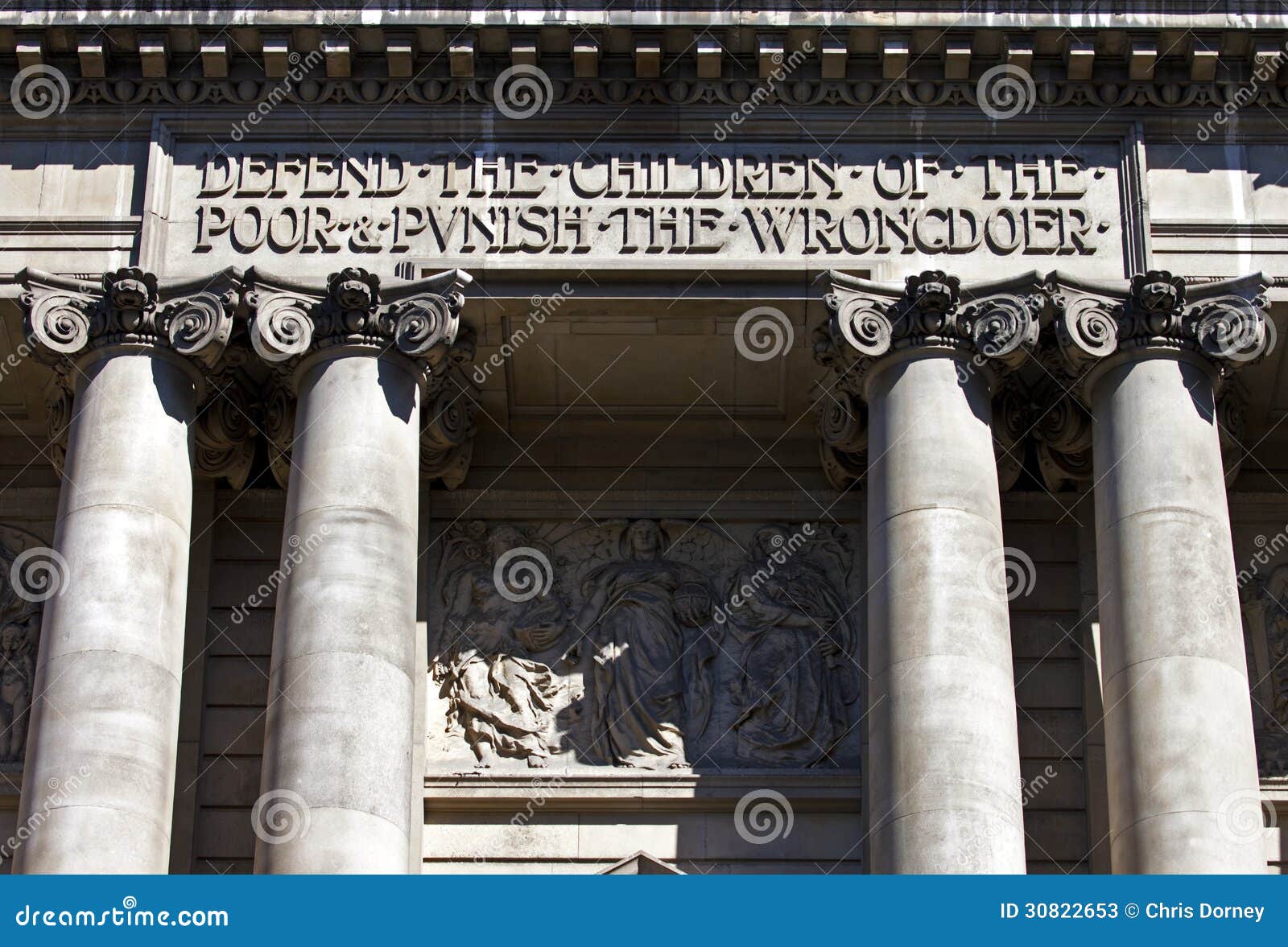 Exterior of the Old Bailey in London Stock Image Image of house