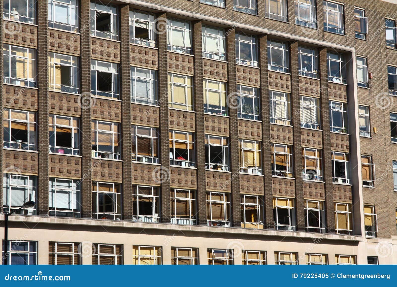 Exterior of an Old Brick Office Building. Stock Image Image of refit
