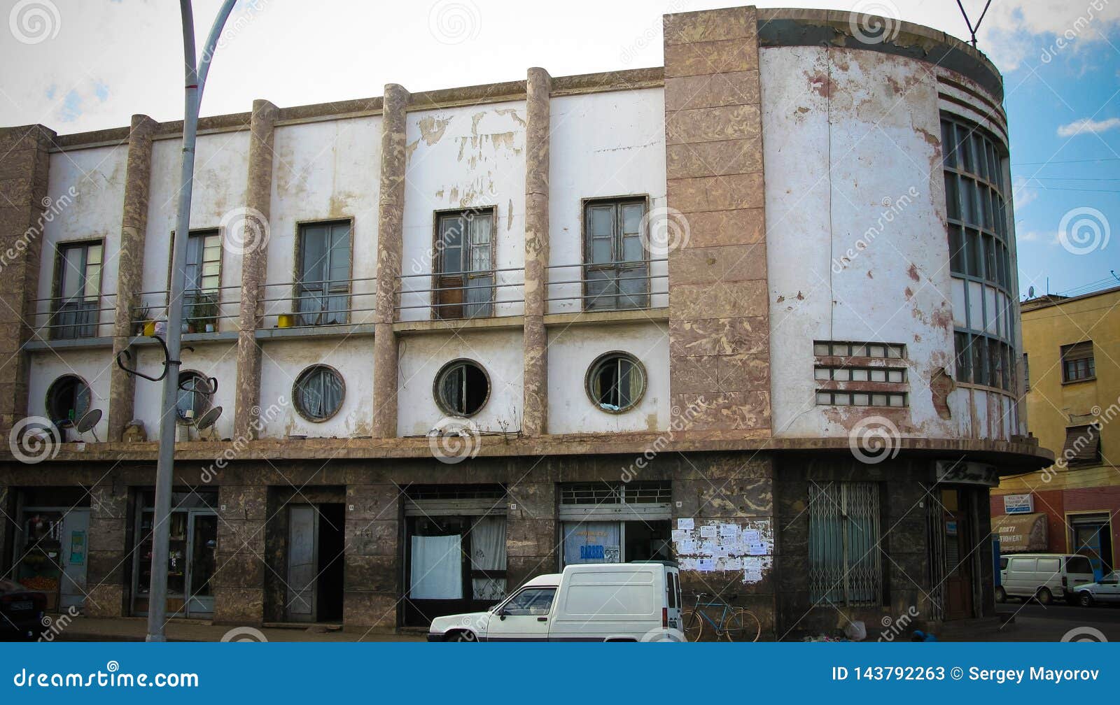 Exterior Of Old Building Art  Deco  Style At The Street Of 