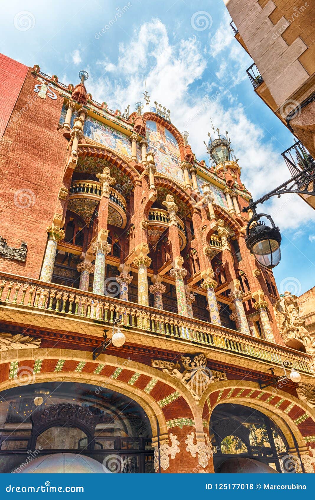 exterior of palau de la musica catalana, barcelona, catalonia, s